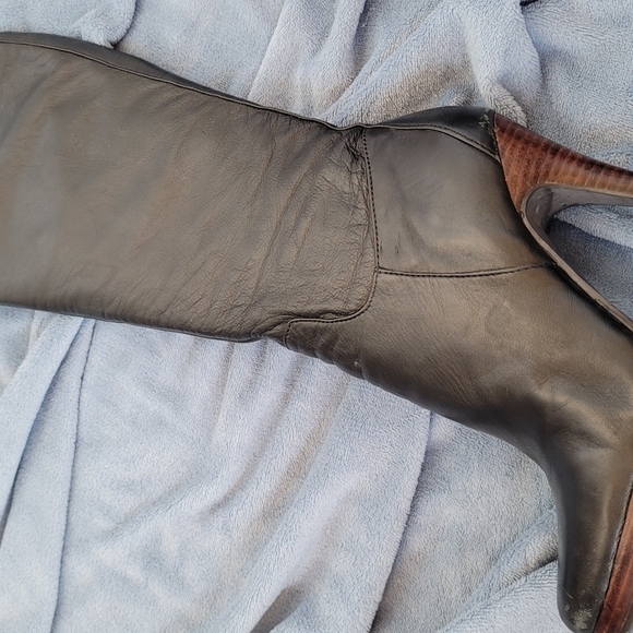 Aldo Florisca Black Leather Knee Hi Boots - Picture 13 of 16